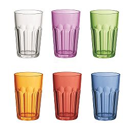 Guzzini Műanyag magasfalú pohár készlet 6db vegyes színek