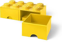 LEGO dupla fiókos tárolódoboz - sárga