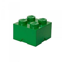 LEGO tároló doboz 250 x 250 x 180 mm - sötétzöld 