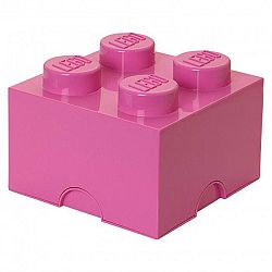 LEGO tároló doboz 4 250 x 250 x 180 mm - Rózsaszín