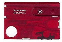 Victorinox Swiss Card Lite áttetsző piros
