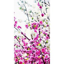 AG ART Flowers Pink függöny, 140 x 245 cm