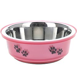 Etetőtál kutyáknak  rózsaszín, 300 ml