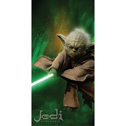 Jerry Fabrics Star Wars Yoda fürdőlepedő 75x150 cm