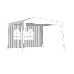 Kerti sátor oldal, ablakkal, vonalakkal VETRO-PLUS 50ZJ10292W