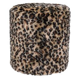 Koopman Leopard műbőr zsámoly, 31 x 34 cm