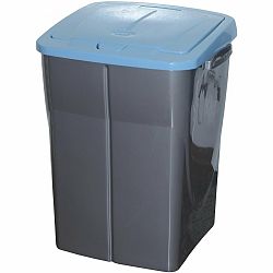 Szelektív hulladékgyűjtő kosár, 51 x 36 x 36,5 cm, kék fedél, 45 l