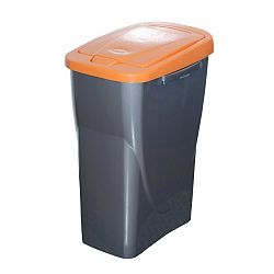 Szelektív hulladékgyűjtő kosár 61,5 x 42 x 25 cm, narancssárga fedél, 40 l