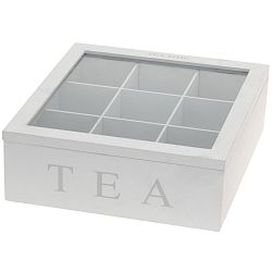 Tea teatartó doboz, fehér