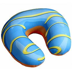 Utazópárna Donut kék, 30 x 30 cm