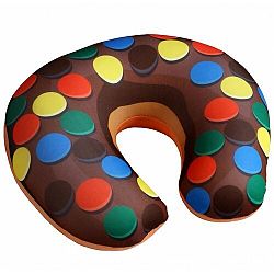 Utazópárna Donut smarties, 30 x 30 cm