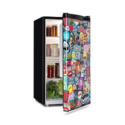 Klarstein Cool Vibe, hűtőszekrény, A+, 90l, VividArt Concept, manga stílus, fekete