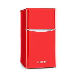 Klarstein Monroe Red, hűtőszekrény fagyasztóval, 61/24 l, A+, retro dizájn, vörös