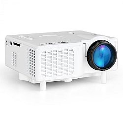 Auna LCDP, fehér, mini LED projektor, VGA, AV