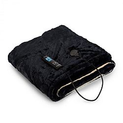 Klarstein Dr. Watson SuperSoft, melegítő takaró, 120 W, 180 x 130 cm, Teddy mikroplüss, bézs/ kék