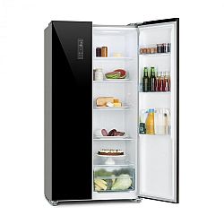Klarstein Grand Host L, kombinált hűtőszekrény, üvegajtó, fekete