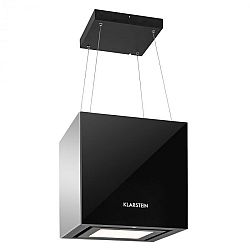 Klarstein Kronleuchter, 600m³/h, fekete, mennyezeti páraelszívó, felakasztható, LED, üveg, tükröződő oldalak