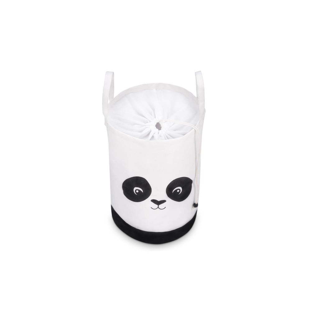 Panda fekete-fehér tárolókosár, ø 34 cm - KICOTI