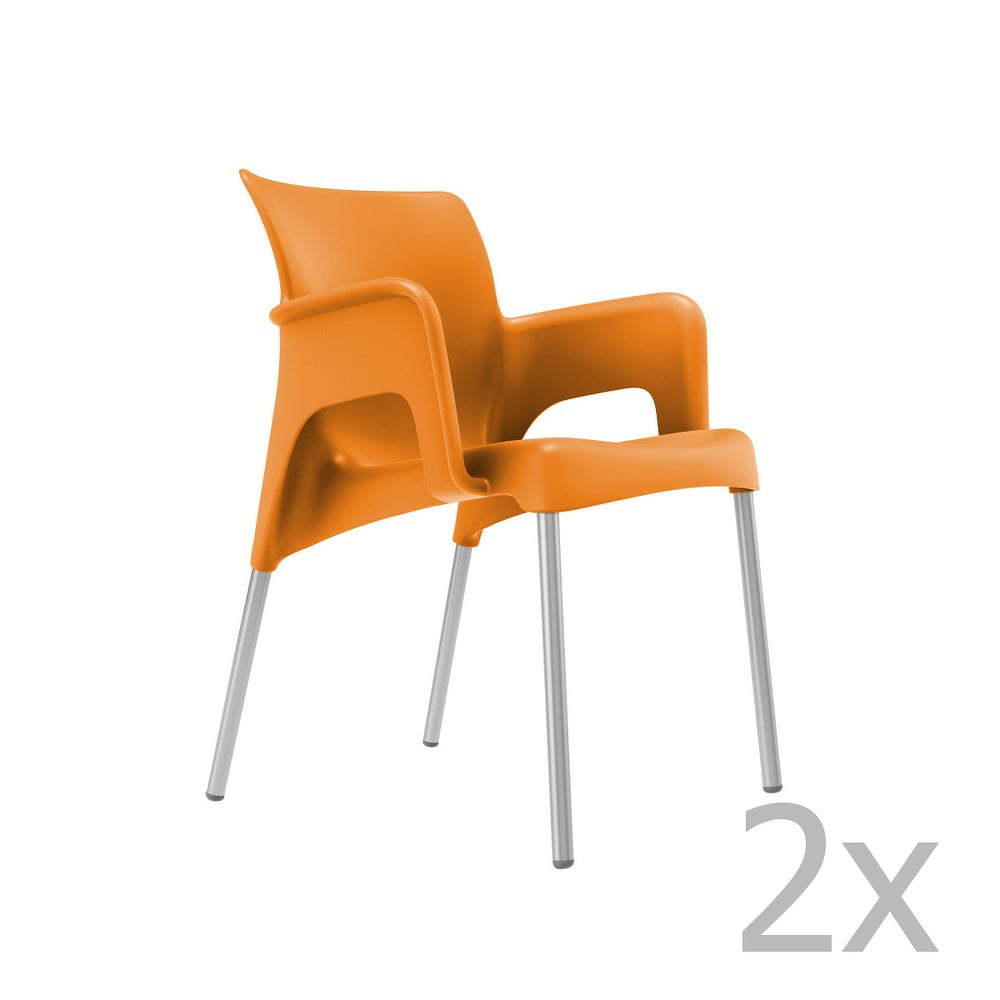Sun narancssárga kerti fotel, 2 darab - Resol