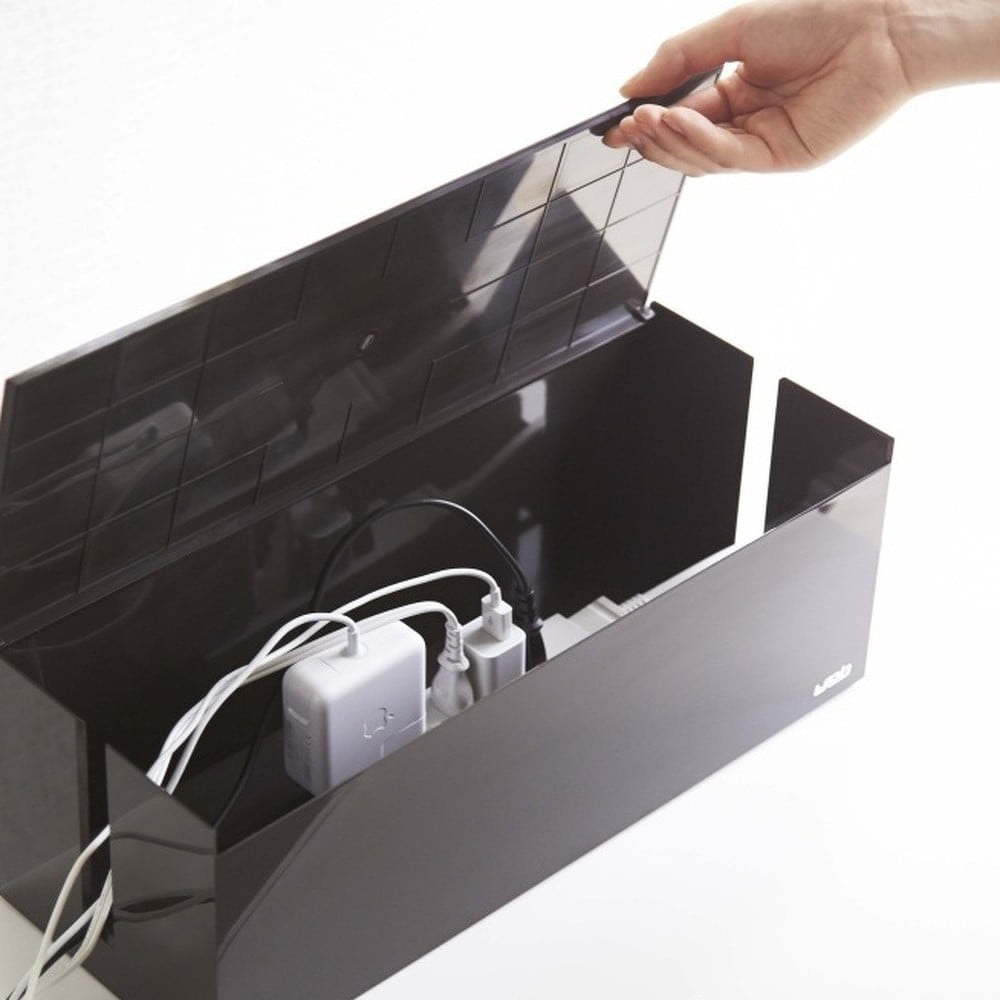 Web Cable Box fekete doboz töltőknek- YAMAZAKI