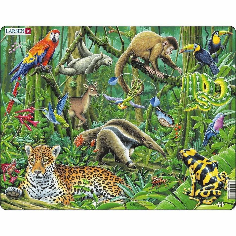 Larsen Puzzle Dél-amerikai esőerdő, 70 darab